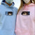 Custom Embroidered Hoodies For Couples, Matching Couple Hoodies, Cute Cartoon Character Couples Embroidery Sweatshirt