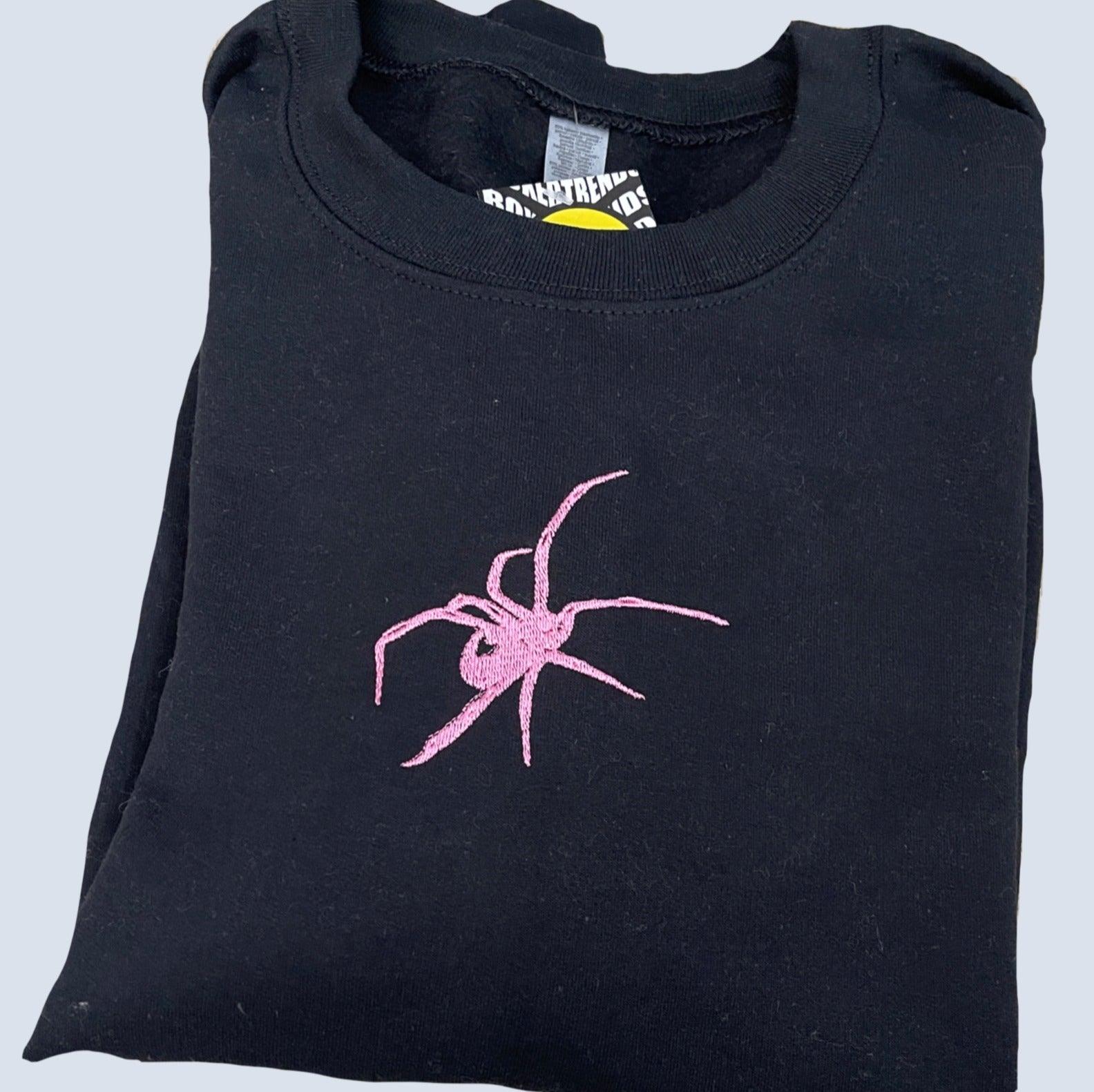 Custom Spider Embroidered Matching Set Couple Sweatshirt Hoodies