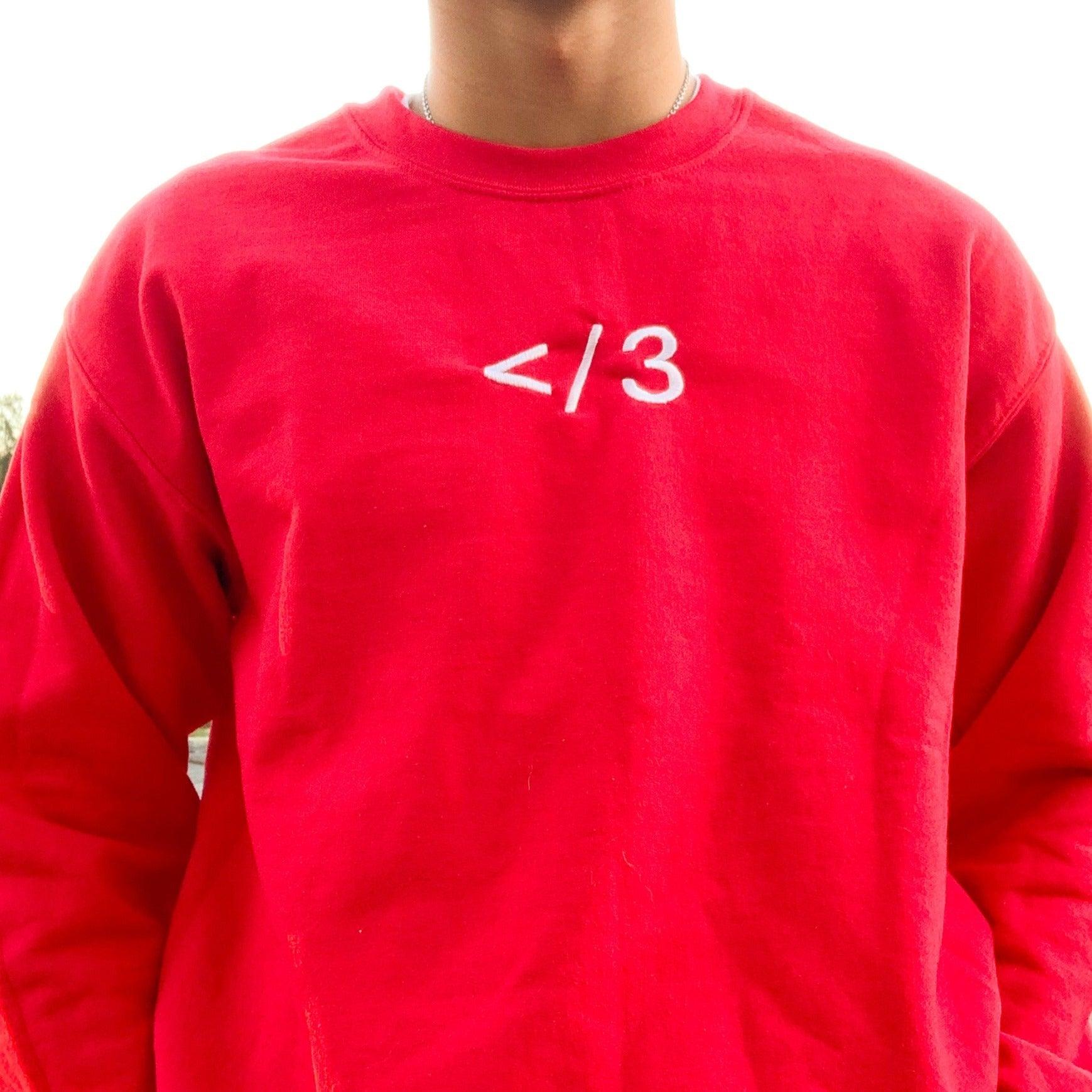 Custom Broken Heart Embroidered Matching Set Couple Sweatshirt Hoodies
