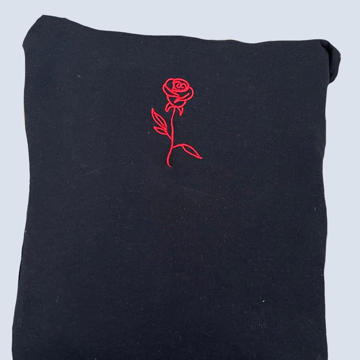 Custom Rose Embroidered Matching Set Couple Sweatshirt Hoodies