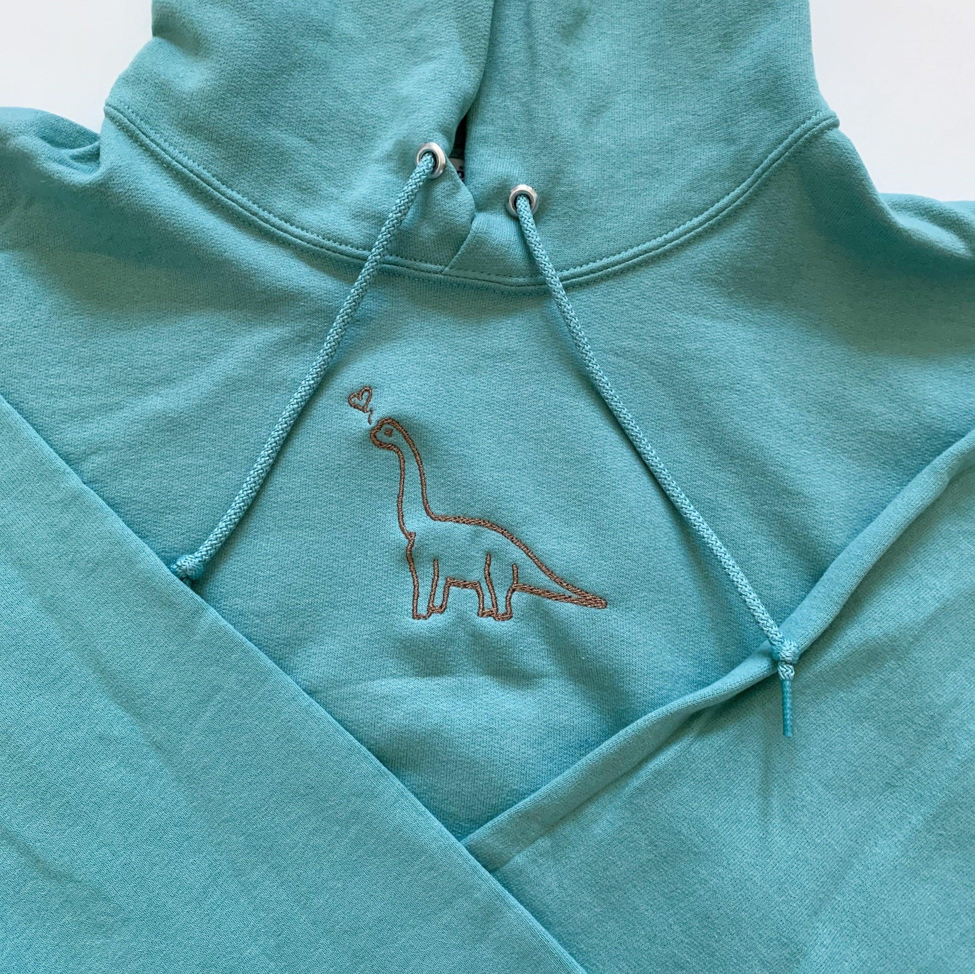 Custom Dinosaurs Embroidered Matching Set Couple Sweatshirt Hoodies