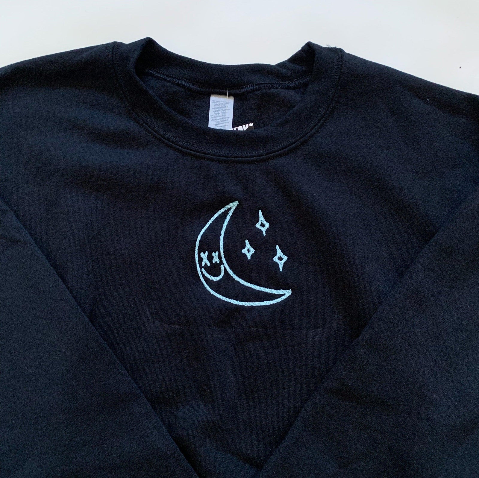 Custom Sun and Moon Embroidered Matching Set Couple Sweatshirt Hoodies