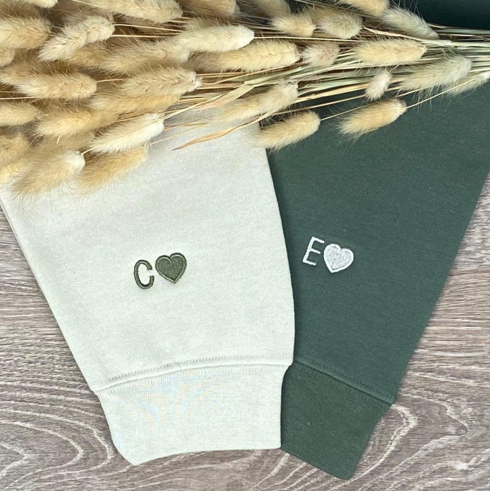 Personalized Embroidered Roman Numeral Matching Couples Gift Crewneck Sweatshirt