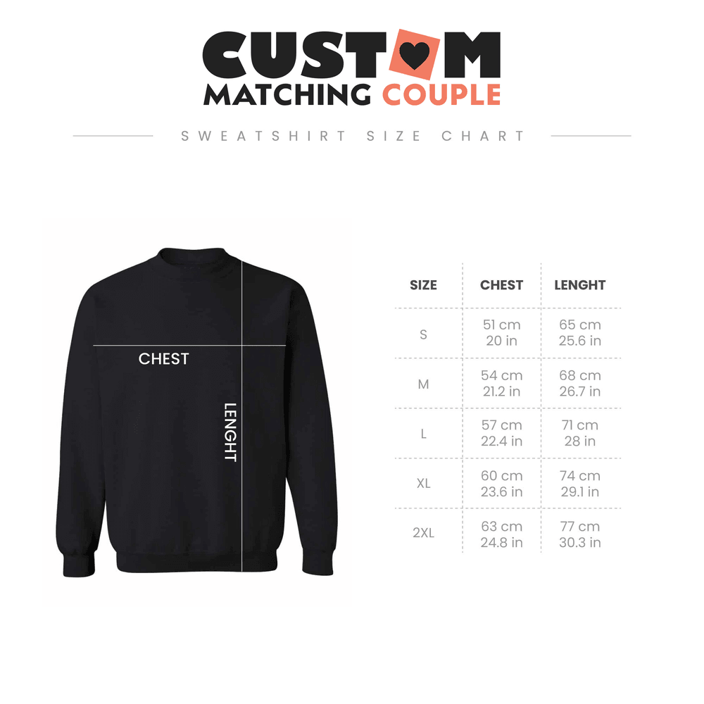 Custom Roman Numerals Matching Couples Date Anniversary Gifts Embroidered Crewneck Sweatshirt