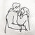 Custom Embroidered Portrait Outline Photo Matching Couples Sweatshirt