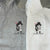 Custom Couple Hoodies, Sweet Cartoon Lovers Embroidered Hoodie with Roman Numeral Date