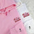 Custom Embroidered Hoodies For Couples, Cute Pink Cartoon Love Characters Hoodie