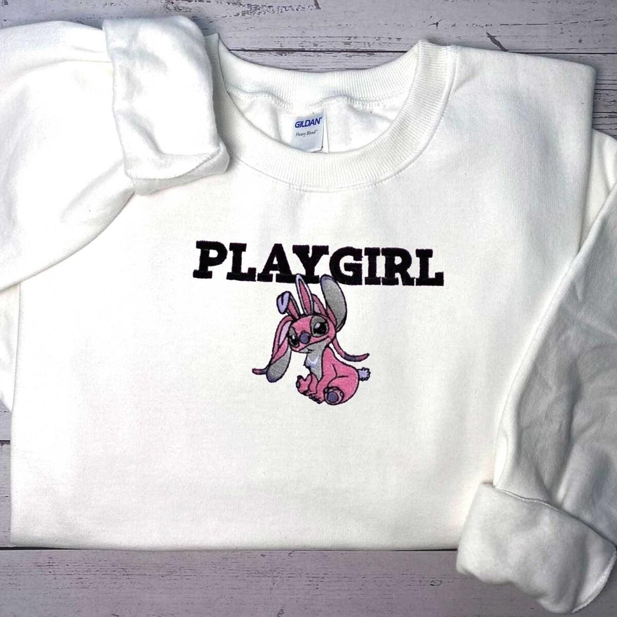 Custom Embroidered Sweatshirt for Couples, Funny Cartoon Inspired Matching Couple Sweater