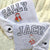Custom Embroidered Sweatshirts for Couples, Matching Couple Sweatshirts, Romantic Matching Cartoon Style Sweater