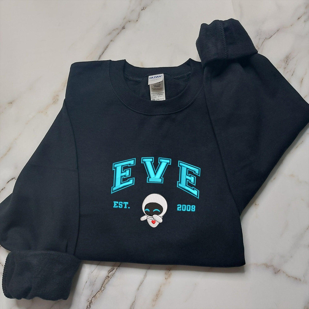 Custom Embroidered Sweatshirts for Couples, Vintage Y2K Matching Couple Hoodies with Cute Robot Design