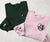 Custom Romantic Embroidered Hoodie for Couples, Spooky Love Heart Sweatshirt, Matching Couple Outfit