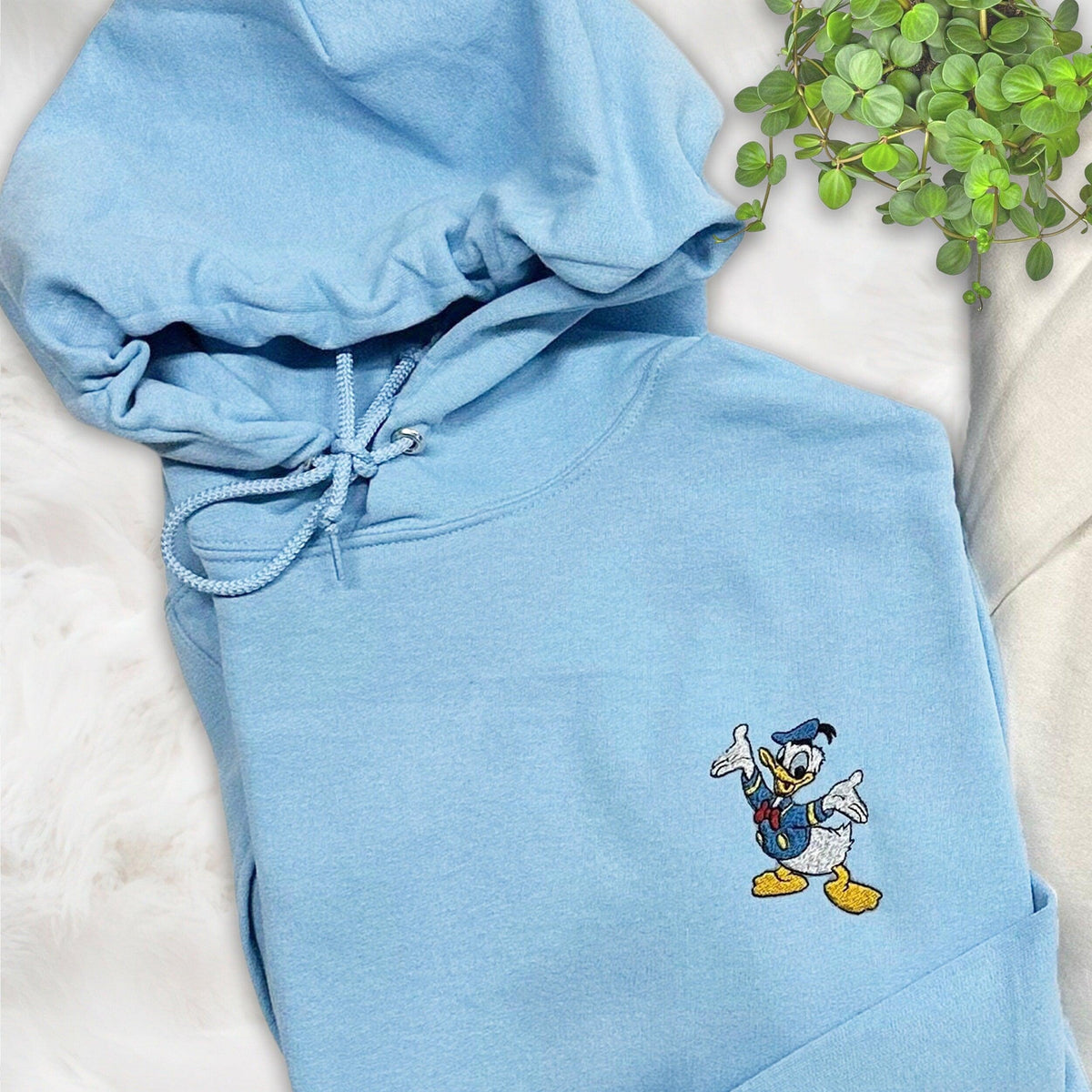 Custom Embroidered Sweatshirts For Couples, Custom Matching Couple Hoodies, Cartoon Duck Couple Lovely Embroidered Matching Couples Sweatshirt