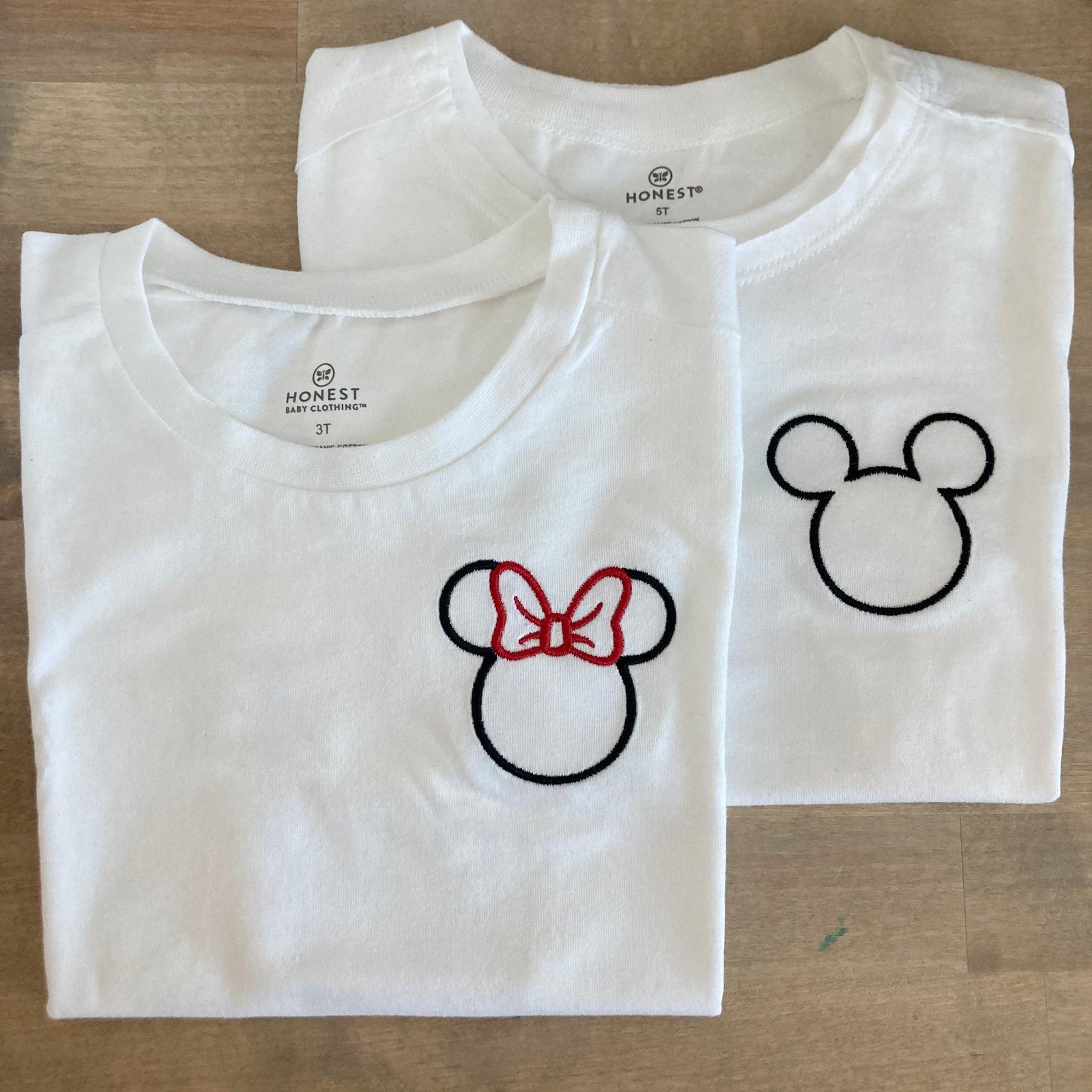 Custom Embroidered Sweatshirts For Couples, Custom Matching Couple Hoodies, Cartoon Mouse Couples Embroidered Matching Couples Sweatshirt