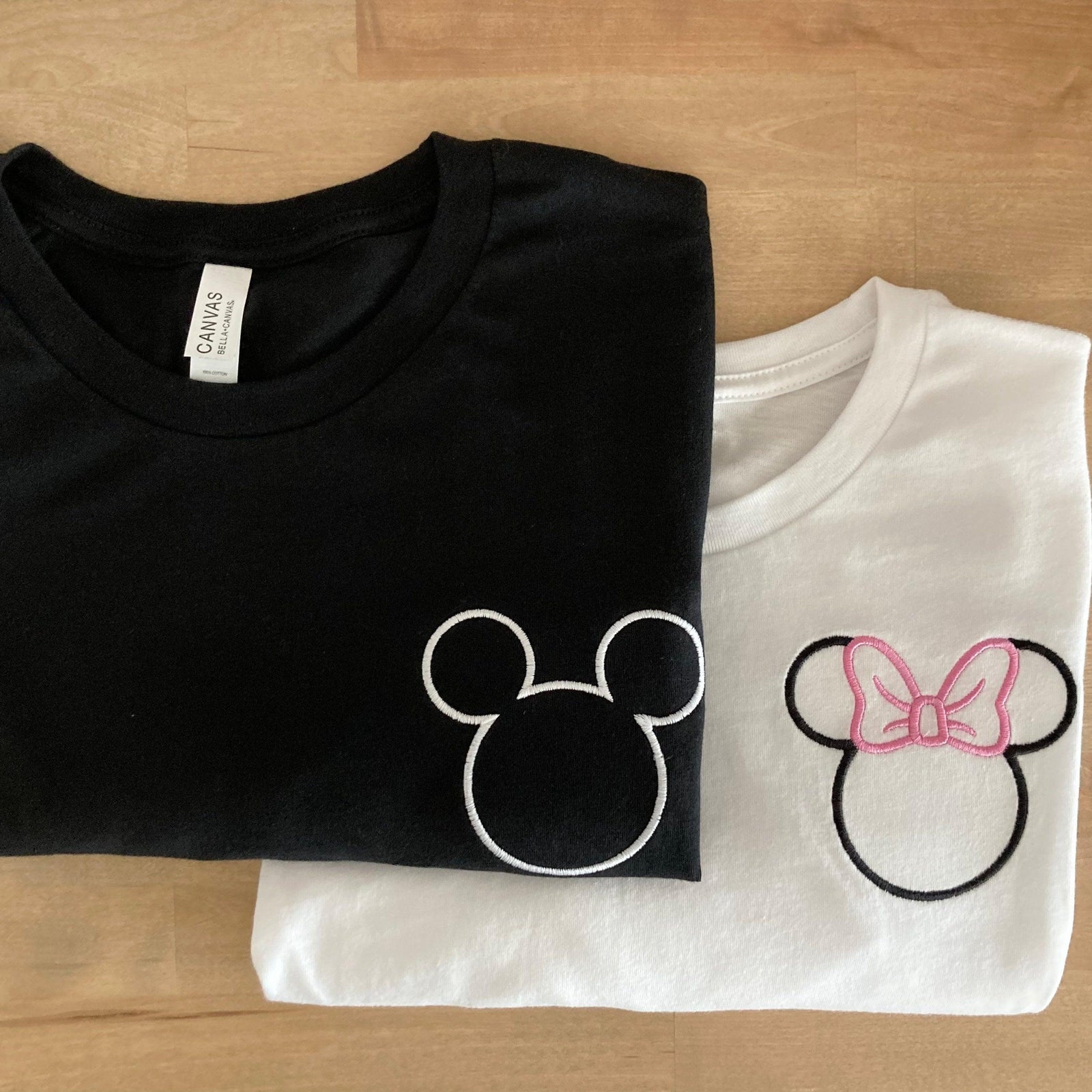 Custom Embroidered Hoodies For Couples, Custom Matching Couple Hoodies, Cartoon Mouse Couples Embroidered Matching Couples Hoodie