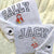 Custom Embroidered Hoodies For Couples, Custom Matching Couple Hoodies, Jack x Sally Couples Embroidered Crewneck Sweatshirt