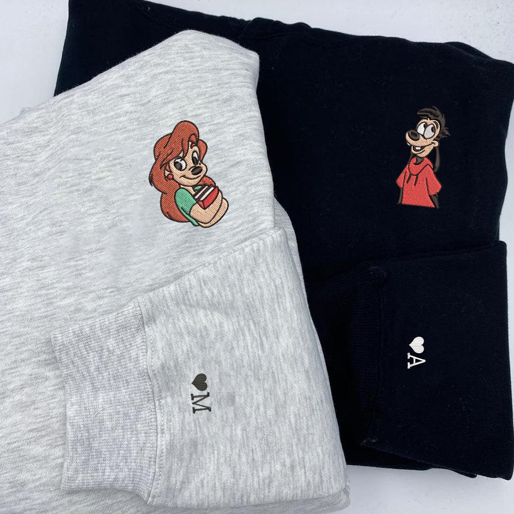 Custom Embroidered Sweatshirts For Couples, Custom Matching Couple Sweatshirt, Max x Rox Couples Embroidered Crewneck Sweater V2