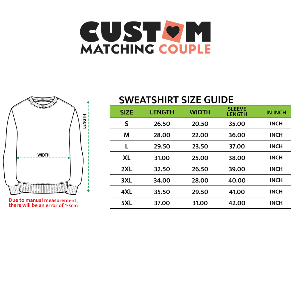 Custom Happy Face Embroidered Matching Set Couple Sweatshirt Hoodies