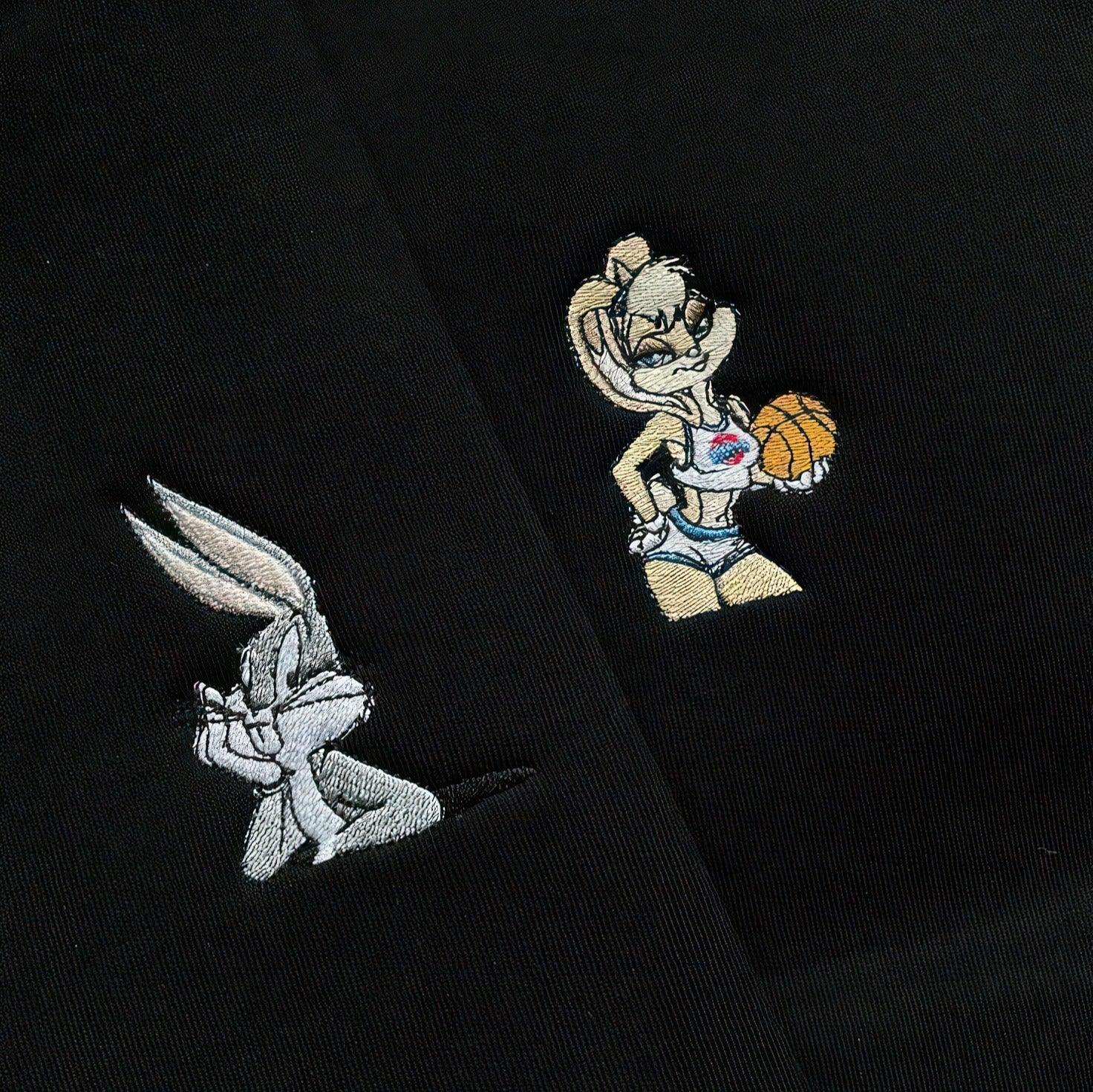 Custom Embroidered Hoodies For Couples, Custom Matching Couple Hoodies, Cartoon Bunny Couples Embroidered Matching Hoodie