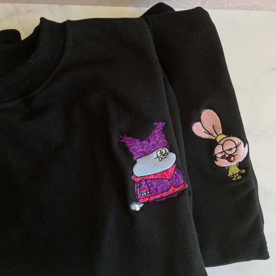 Custom Embroidered Sweatshirts For Couples, Custom Matching Couple Hoodies, Cute Couples Embroidered Matching Sweater