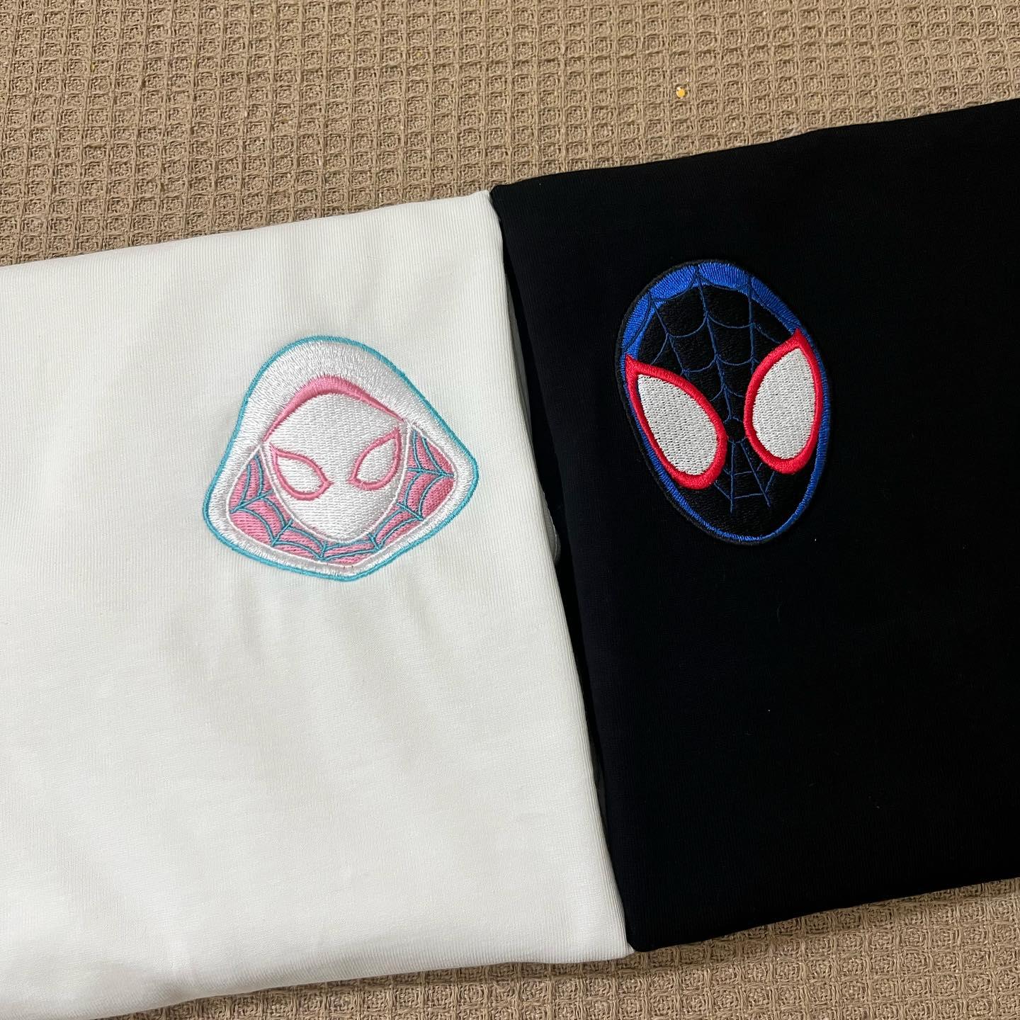 Custom Embroidered Hoodies For Couples, Custom Matching Couple Hoodie, Cartoon Superhero Couples Embroidered Hoodie