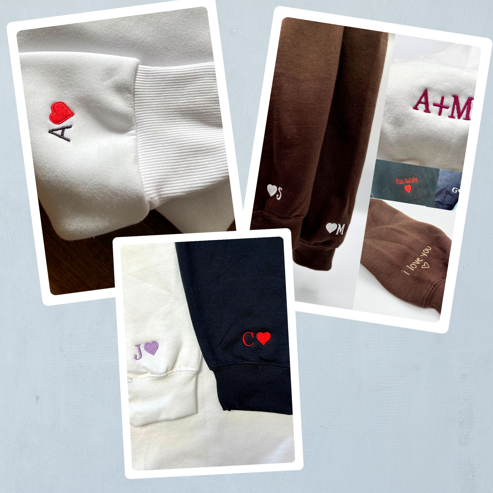 Custom Embroidered Hoodies For Couples, Personalized Couple Hoodies, His Her Hoodies, Cute Cartoons Couples Embroidered Hoodie V2